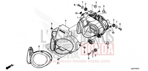 HEADLIGHT (CRF250RL/RLA) CRF250RLAK de 2019
